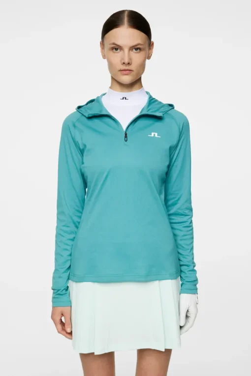 Agnes Quarter Zip Hood-J.Lindeberg Hot
