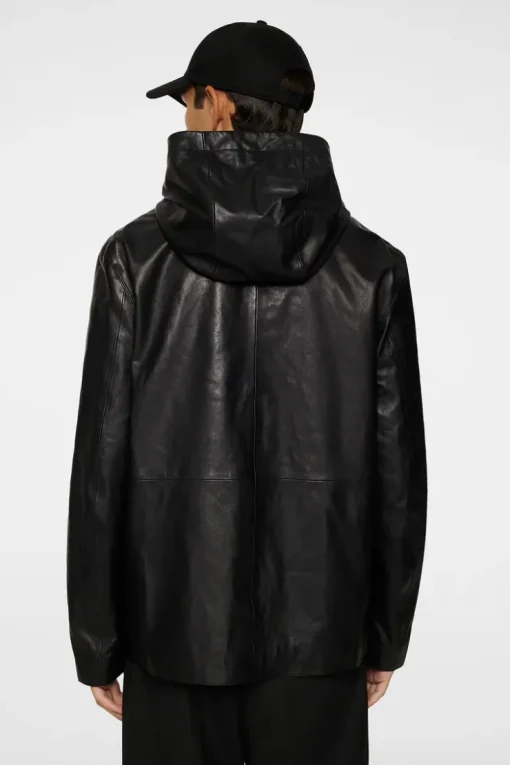 Hadley Leather Hoody Jacket-J.Lindeberg Online